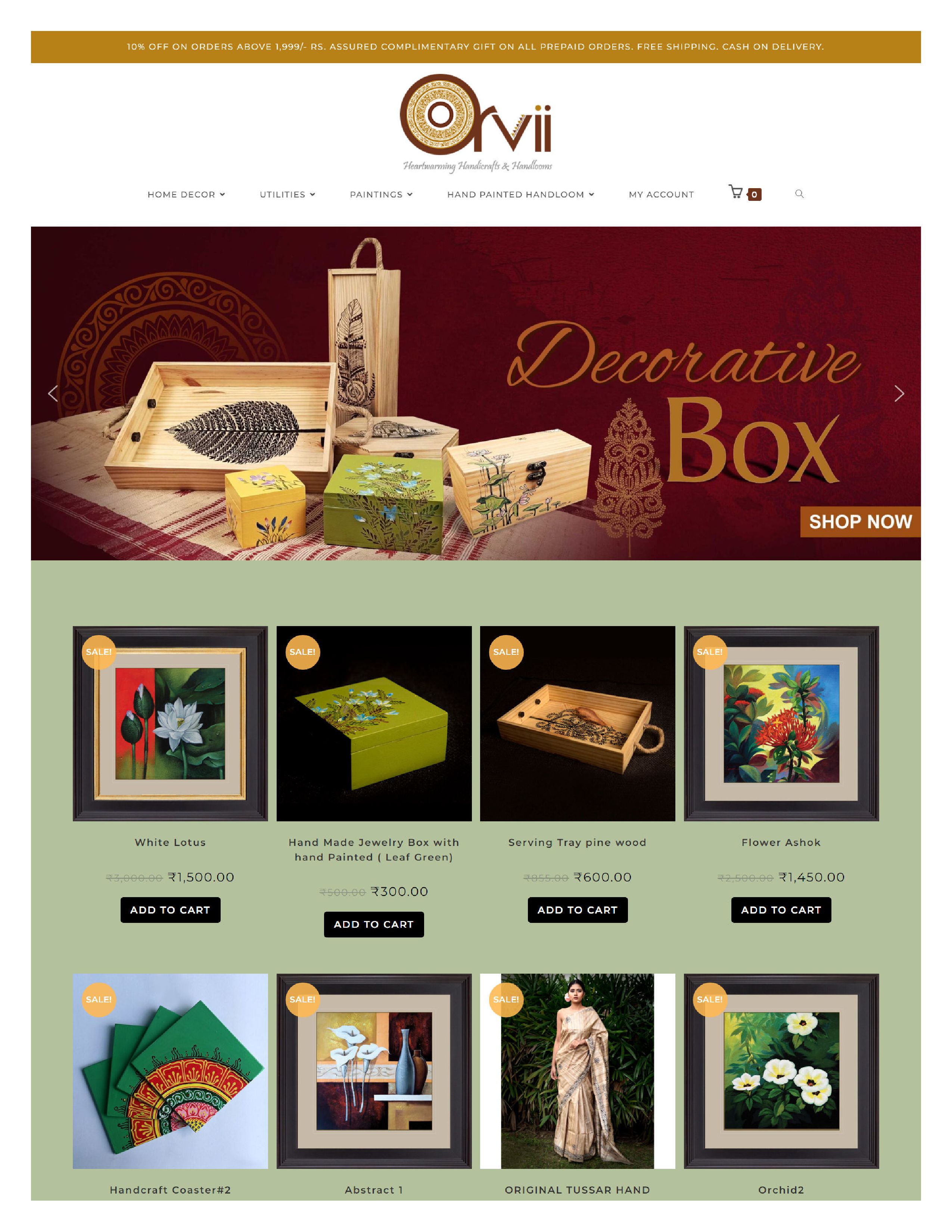 Handicraft e-commerce Website